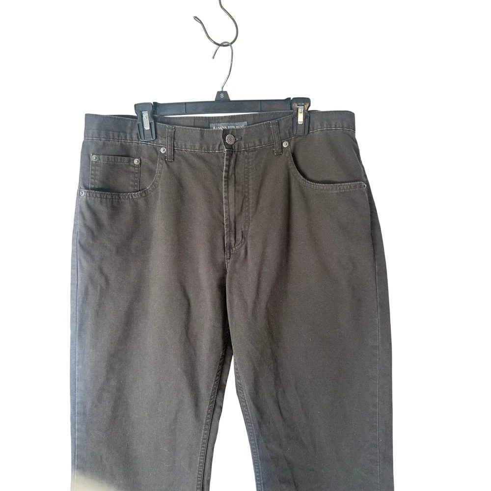 Banana‎ Republic Men Brown Straight Leg Casual Chinos Pants 36x32